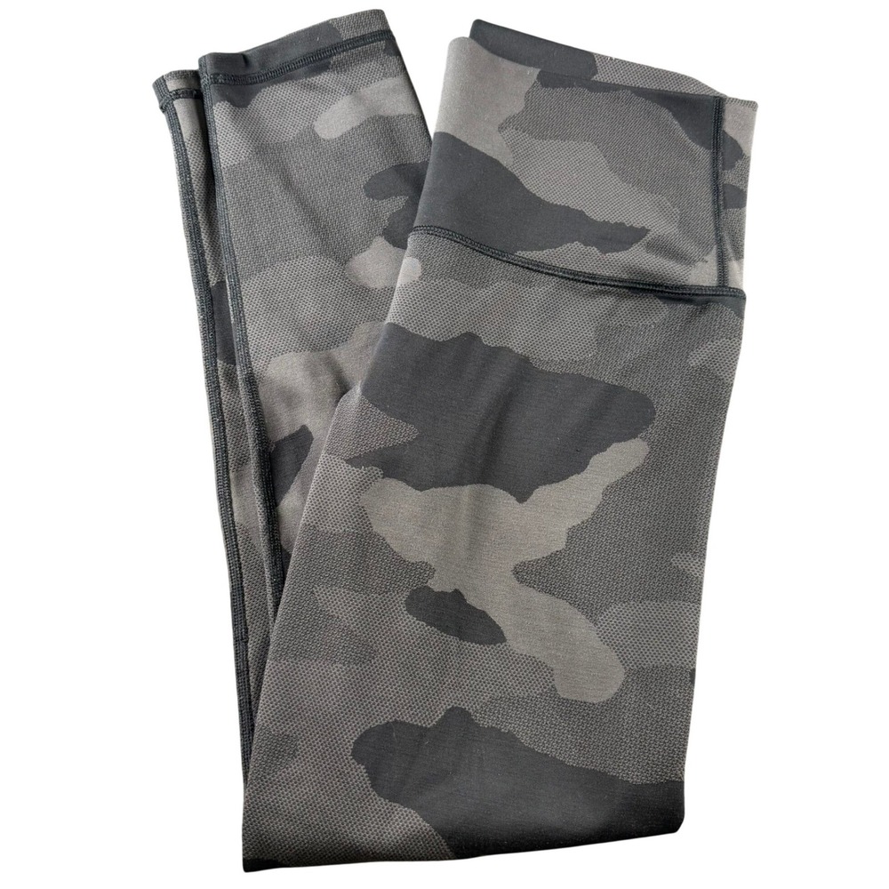 Aerie Chill Play Move Leggings Womens Large Gray Camo High Waisted Mesh L - Picture 1 of 8